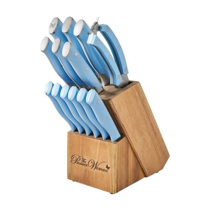 

Pioneer 14-Piece Stainless Steel Knife Block Set, Periwinkle
