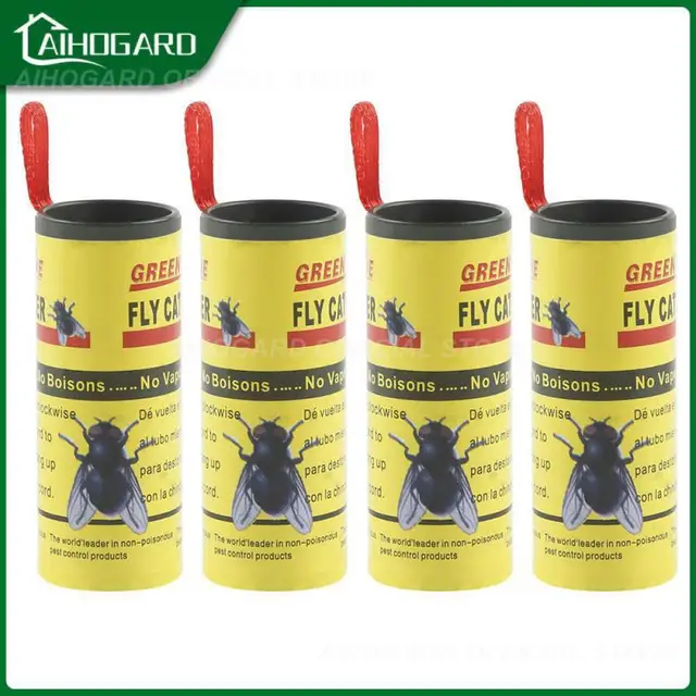 4Rolls Fly Sticky Paper Strip Mosquitos Killer Catcher Nem Mérgező Kártevőirtó Rovar Fogó