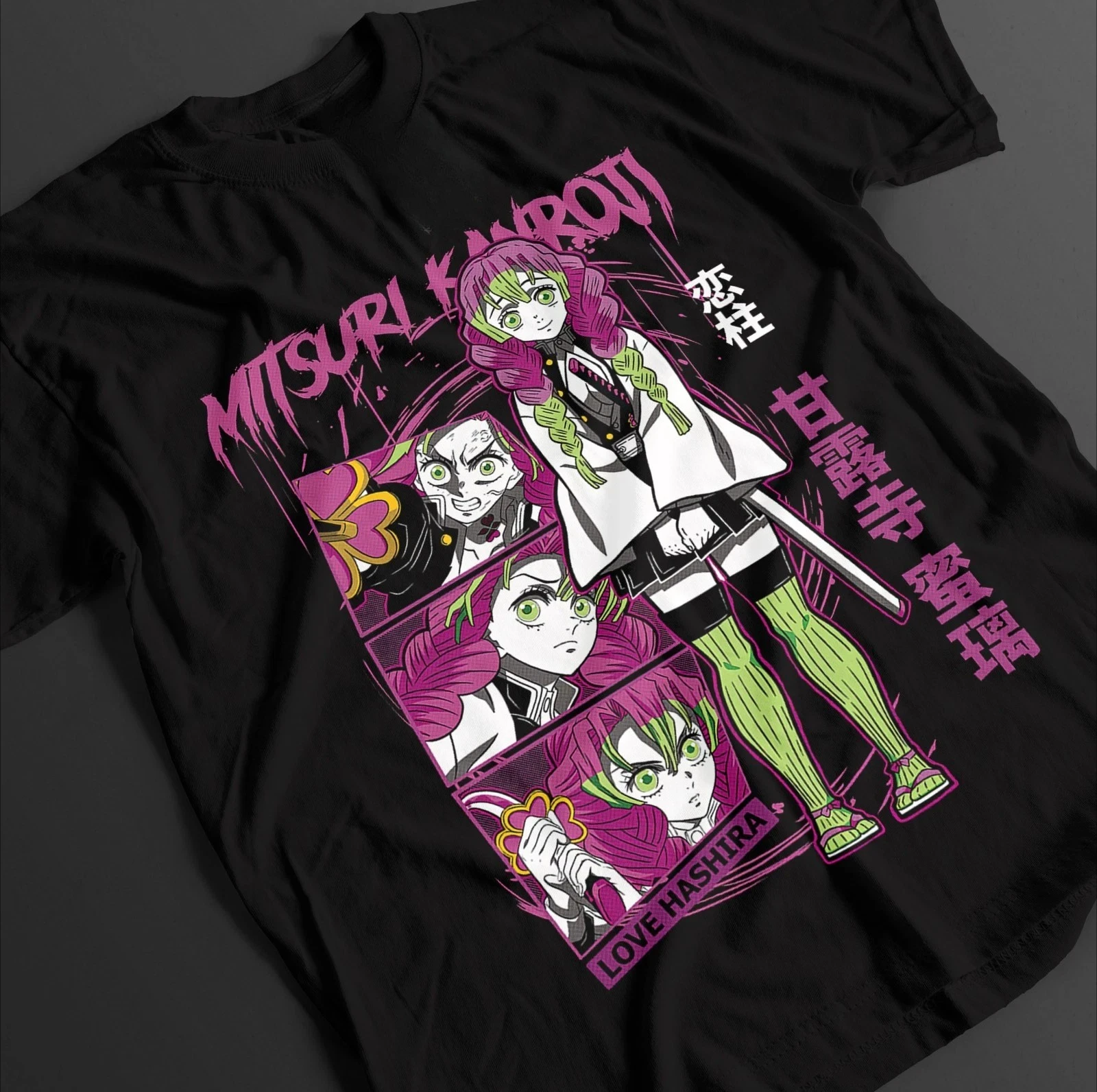 新作2026年鬼滅の刃シャツ 甘露寺蜜璃Tシャツ 竈門炭治郎 アニメ 猫座トップ 猫座無惨Tシャツ 夏 メンズ＆レディースTシャツトップ