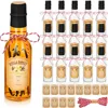 Vanilla Extract Bottles for Homemade Vanilla Jar Glass Bottle with Sticker Syrup Gift Food Storage Canister for Bean Sauce Spice 1