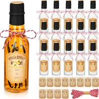Vanilla Extract Bottles for Homemade Vanilla Jar Glass Bottle with Sticker Syrup Gift Food Storage Canister for Bean Sauce Spice 1