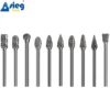 10pcs 3x6mm Carbide Burr Set Rotary File Die Grinder Bit 1/8" Shank Milling Cutter for Metal Steel Grinding Dremel Rotary Tool 1