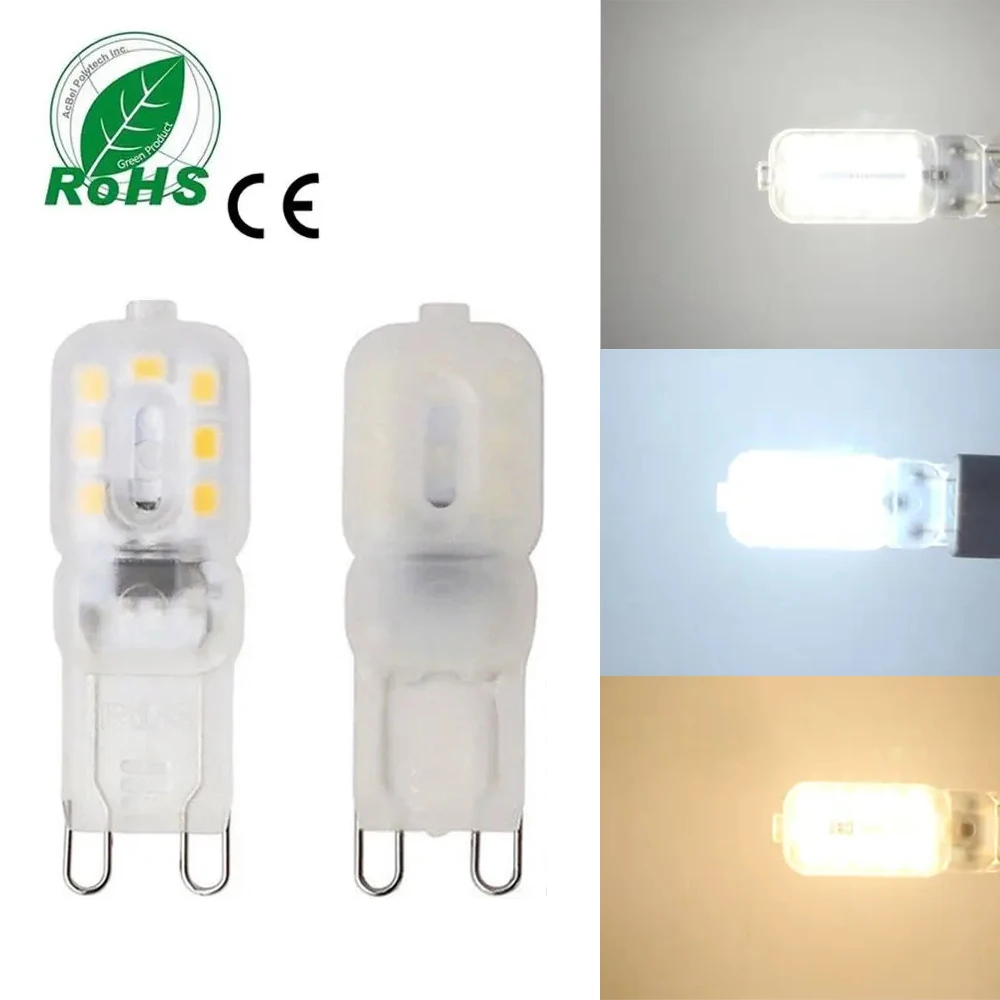 

Dimmable G9 3W 5W 7W Mini LED Light 2835SMD 14LEDs 22LEDs 32LEDs LED Bulbs 110V 220V Transparent/Milky White Lamp Spotlight