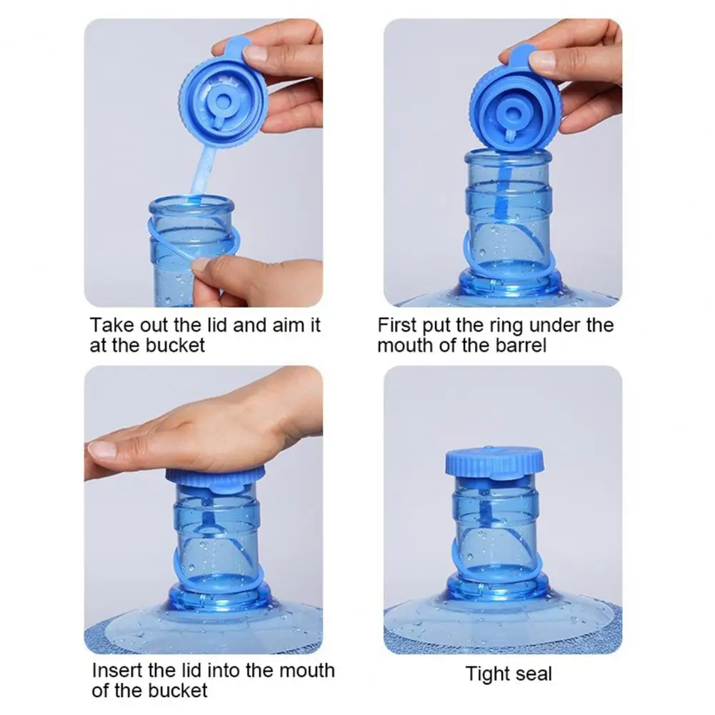 5 Gallon Water Jug Lid Food Grade Leak Proof Reusable Water Bucket Sealing Lid Universal 45MM Dispenser 5Pcs