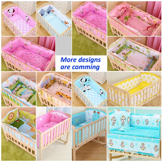 5 pièces ensemble bande dessinée bébé berceau ensemble de literie coton  enfant en bas âge bébé linge de lit bébé lit pare-chocs enfants drap taie  d'oreiller CP01x - AliExpress