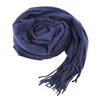 Brand Wool Scarves Winter Soft Warm Cashmere Shawl Thickened Long Tassel Shawl Warm Scarf Fashion Solid Color Women Man Scarf목도리 5