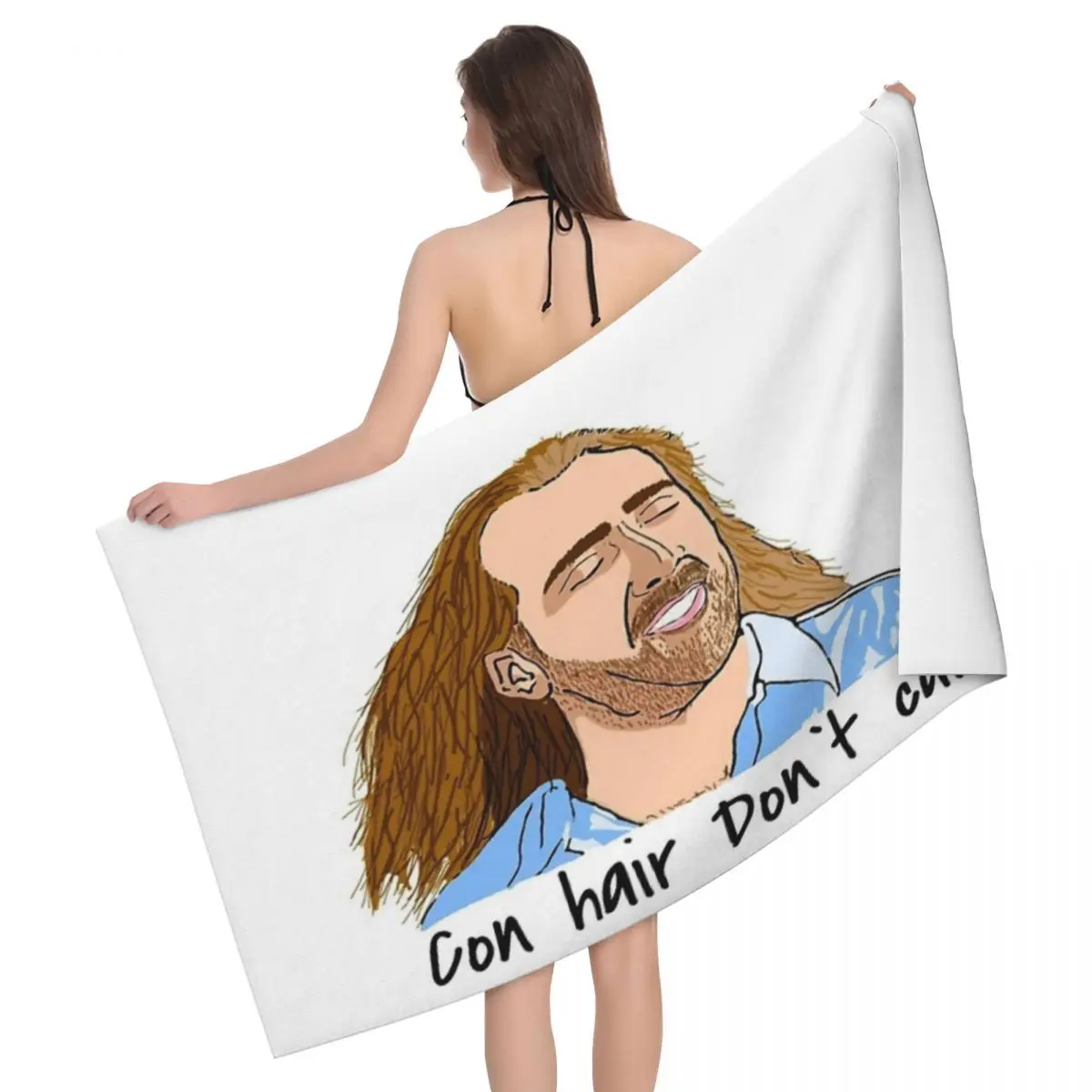 

Nic Cage Con Air Hair 80x130cm Bath Towel Water-absorbent For Outdoor Great Gift