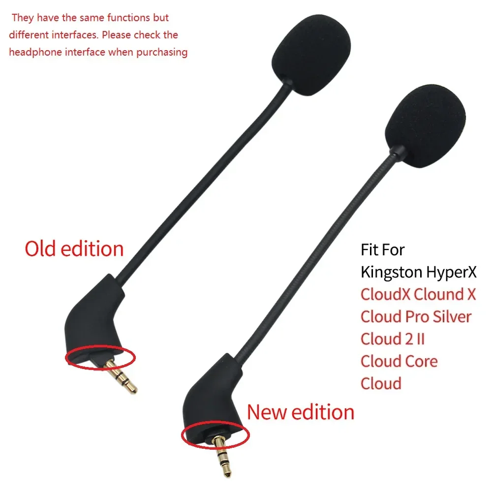 Microphones For Hyperx Cloud 3 II Flight S Alpha S Revolver Flight Gaming Headphones Replacement Gaming Mic Accessories