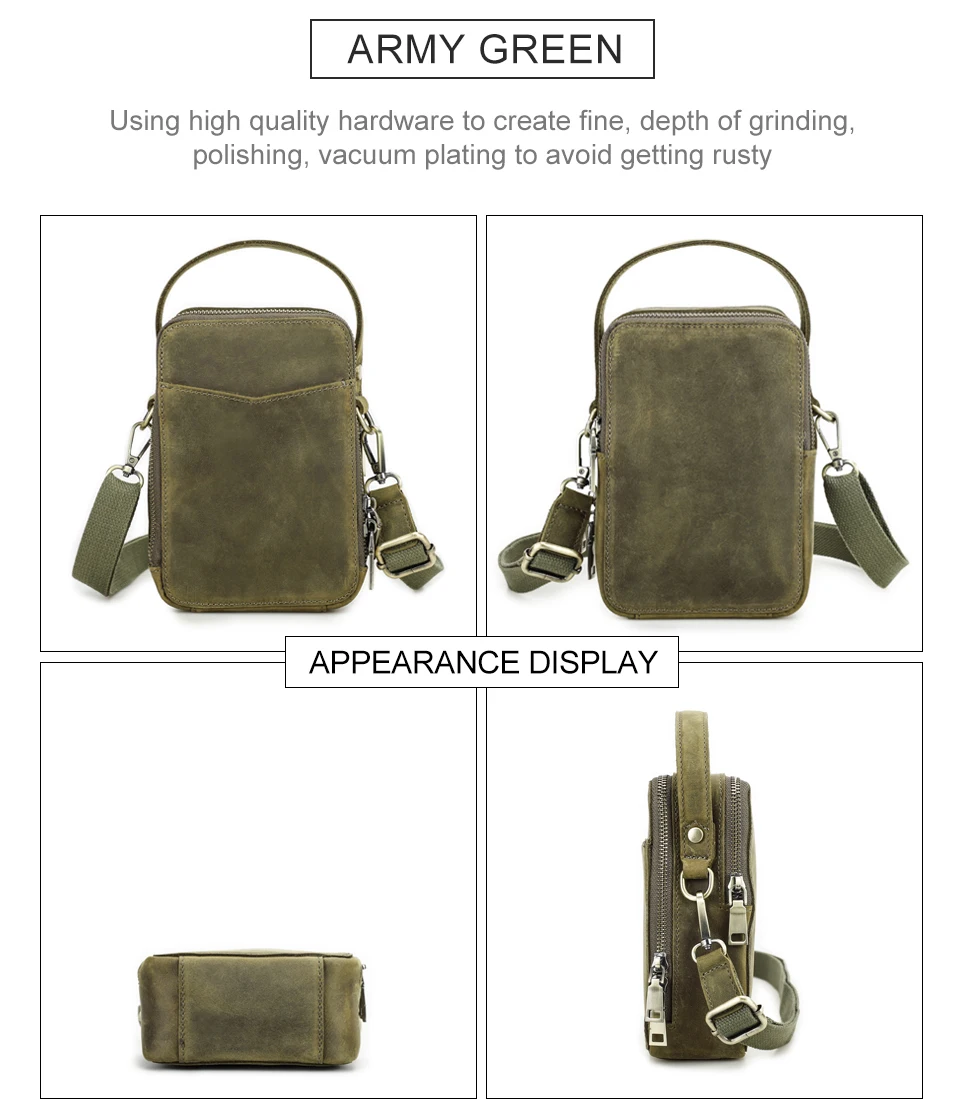 CONTACT'S männer Tasche Designer Echtes Leder Männer Kleine Schulter Tasche Vintage Umhängetasche Messenger Männlichen Geldbörse Telefon Taschen Handtasche – Detail 18
