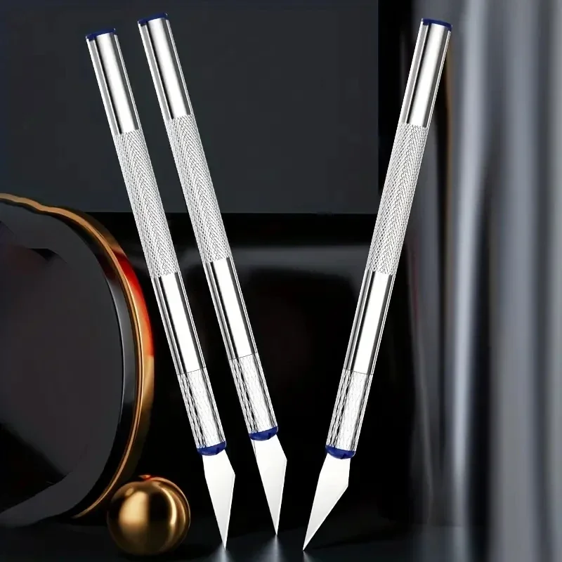 Cutting Manual Metal Carving Knife Pen 13pcs Art Seal Combination Paper Cuttings Non-Slip Gadget DIY Precision Repair Tool