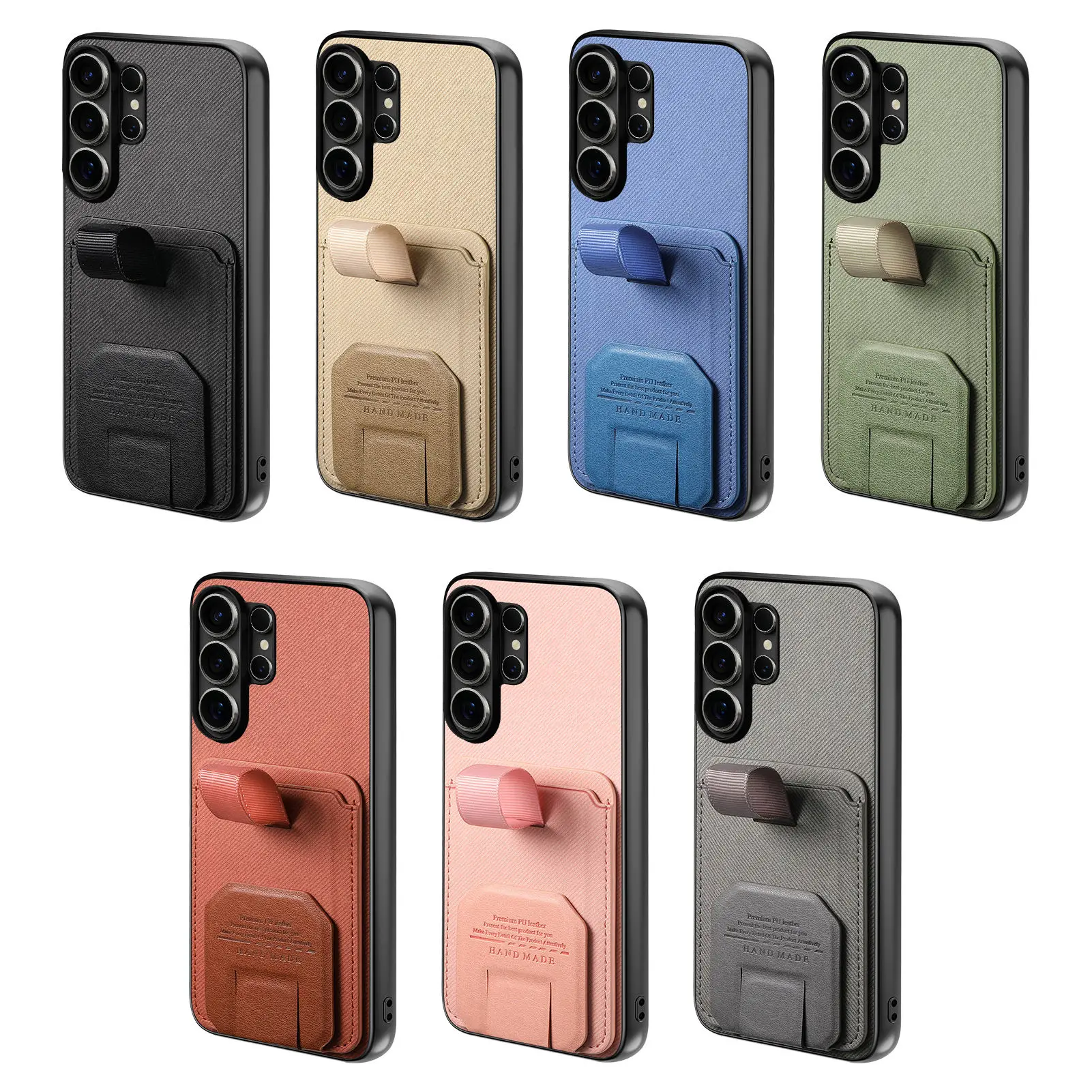 Luxury Wristband Holder Card Slot Phone Case with Stand and Anti-Drop Features