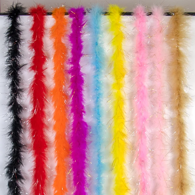 2 Yards 13G Marabou Feathers Boa Christmas Tree Pink Turkey Feather On  Ribbon Wedding Dress Shawl Decorative Crafts Feathers - AliExpress