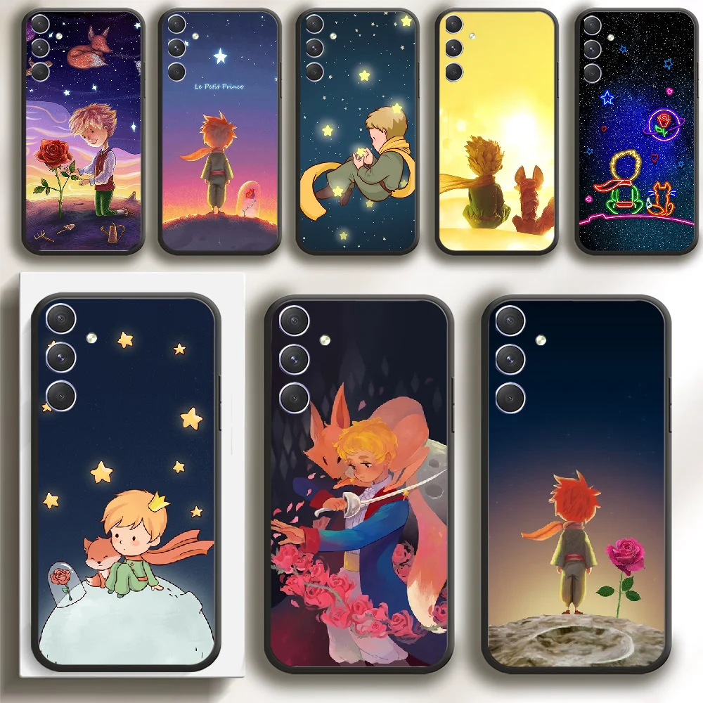 Custodia Per Telefono Little Prince Fox Per Samsung Galaxy A 12 13 32 33 34 51 52 53 54 71 S 20 21 22 23 Ultra Tpu Plus Soft Black
