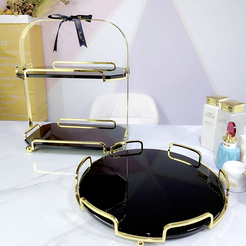 Bathroom Organizer Countertop Gold, 2 Tier Bathroom Vanity Organizer Makeup  Shelf Removable Tier Tray for Dresser,Bedroom - AliExpress