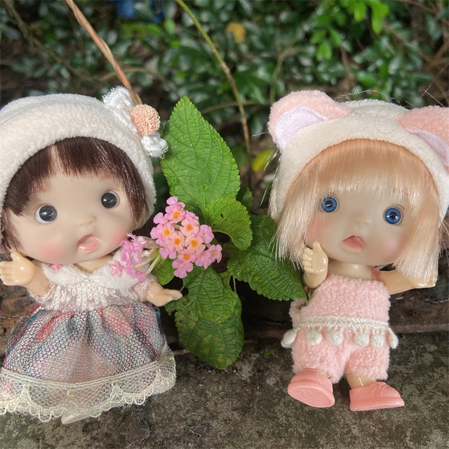 Mini BJD Dolls for Girls OB11 10cm Doll Clothes Cute Surprise Toys Kawaii Face Bjd Doll Full Set Toy for Kids Xmas Gifts Boneca 3