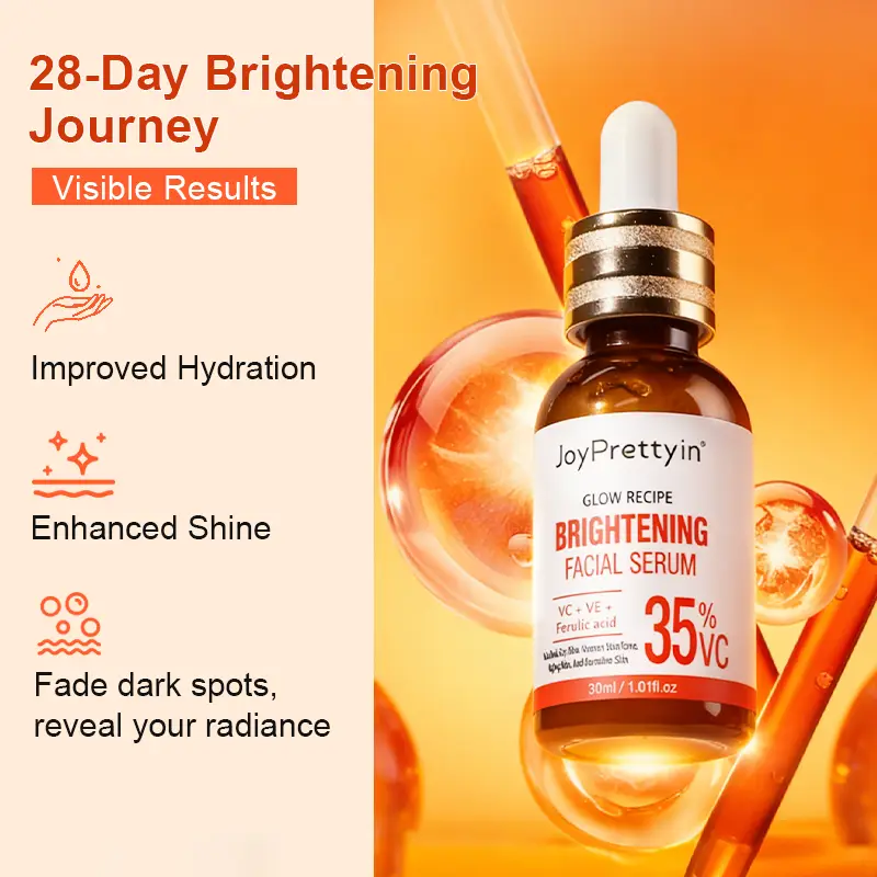 Vitamin C Whitening Facial Serum Fade Dark Spots Hyaluronic Acid Moisturizing Repair Dull Face Essence Skin Care Products - Image 2