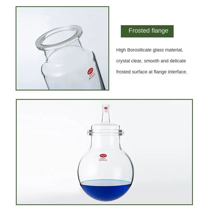 Open Reactor Single Layer Glass Reactor Open Reaction Bottle Round Bottom Flat Bottom Flange Clamp 250/500/1000/200ml