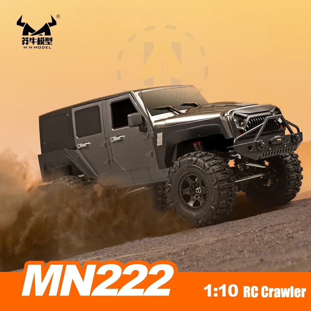 

1/10 MN222 RC Crawler Remote Control Car Off Road 4x4 2.4g 6CH Full Scale Cars Model with Light Toys for Children Adults 4DW
