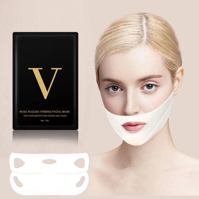 

V-Shaped Lifting Mask Ear Hanging Chin Lifting Face Slimming Hydrogel Thin Lifting Facial Slimming Mask Firming Skin 5Pcs