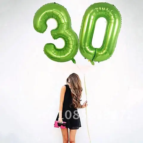 

Green 40 inch Number Foil Balloons 0 1 2 3 4 5 6 7 8 9 Helium Balloon Happy Birthday Party Wedding Decoration Supplies