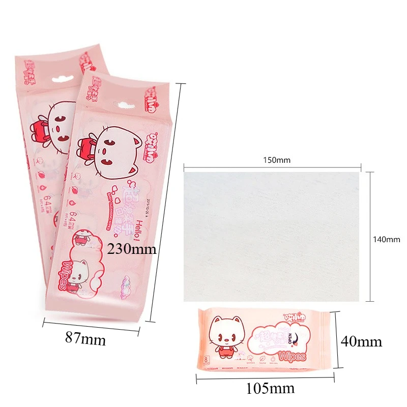 Portable Non Woven Hand Wipes for Home School Travel