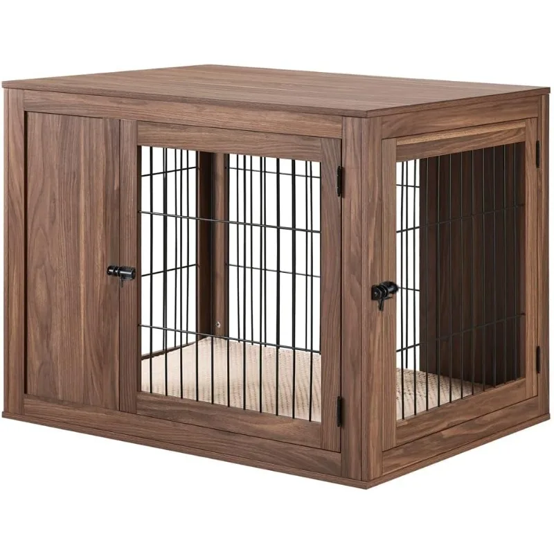 

Dog Crate for Medium Large Dogs, Indoor Aesthetic Dog Stuff Kennel, Modern Decorative Wood Wire Pet House Dog Cage