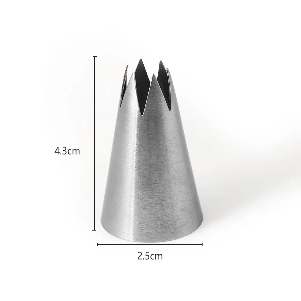 #1M Cream Piping Nozzles Eco-Friendly Stainless Steel Pastry Tip Nozzle Kitchen Bakery Bakeware Cake Decoration Tool Baking Mold