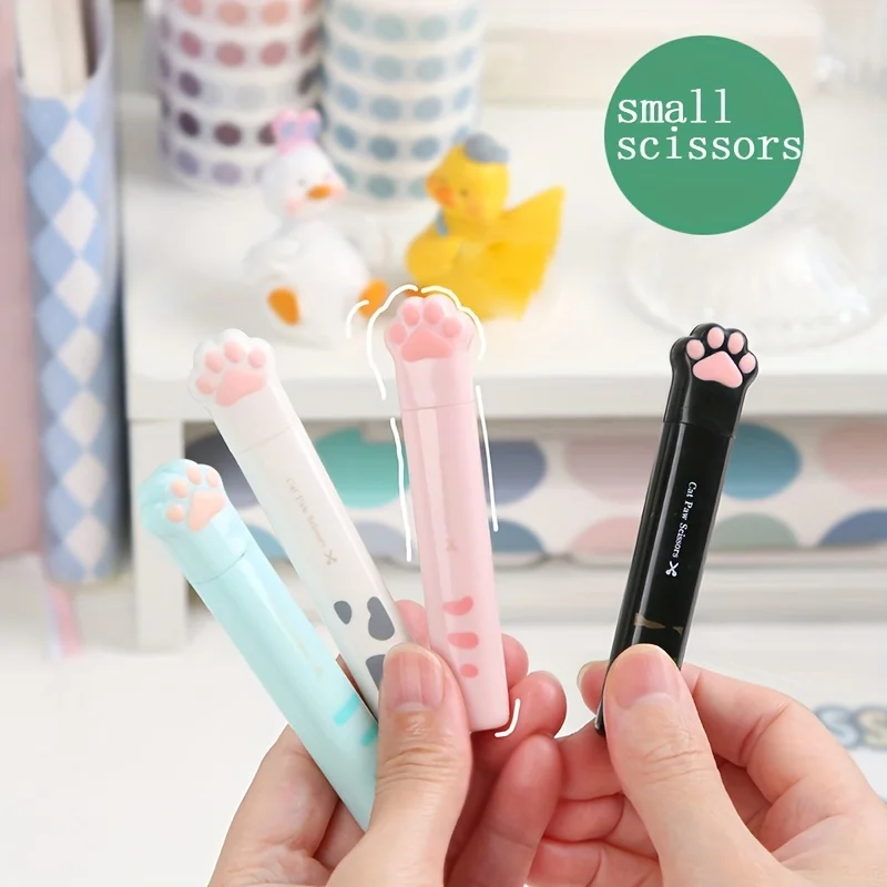 Kawaii Cat Claw Scissors Portable Cute Small Scissor Student Office Multi-functional Scissors Tiny Scissor Stationery - 4
