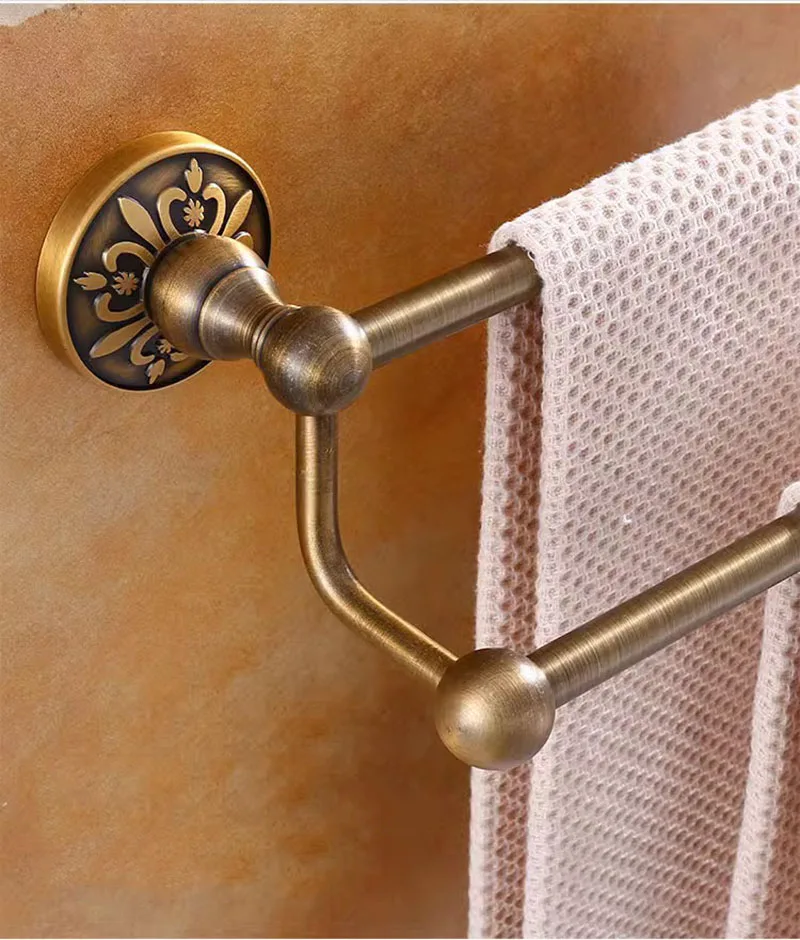 Description Picture 5 of itemAntique Bathroom Accessories Sets Aluminum Towel Shelf Toilet Paper Holder Soap Holder Towel Rack Tumble Holder Hooks