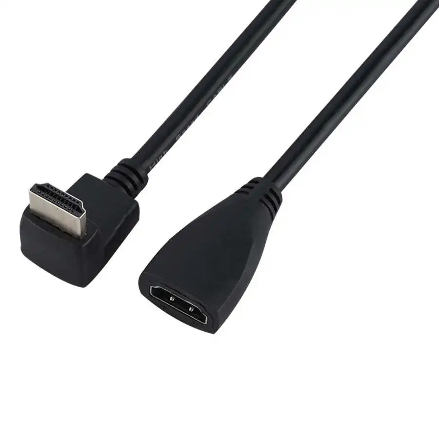 고품질 풀 HD1080p HDMI 케이블, HDMI 수-암 케이블 (90 ° 벤드)