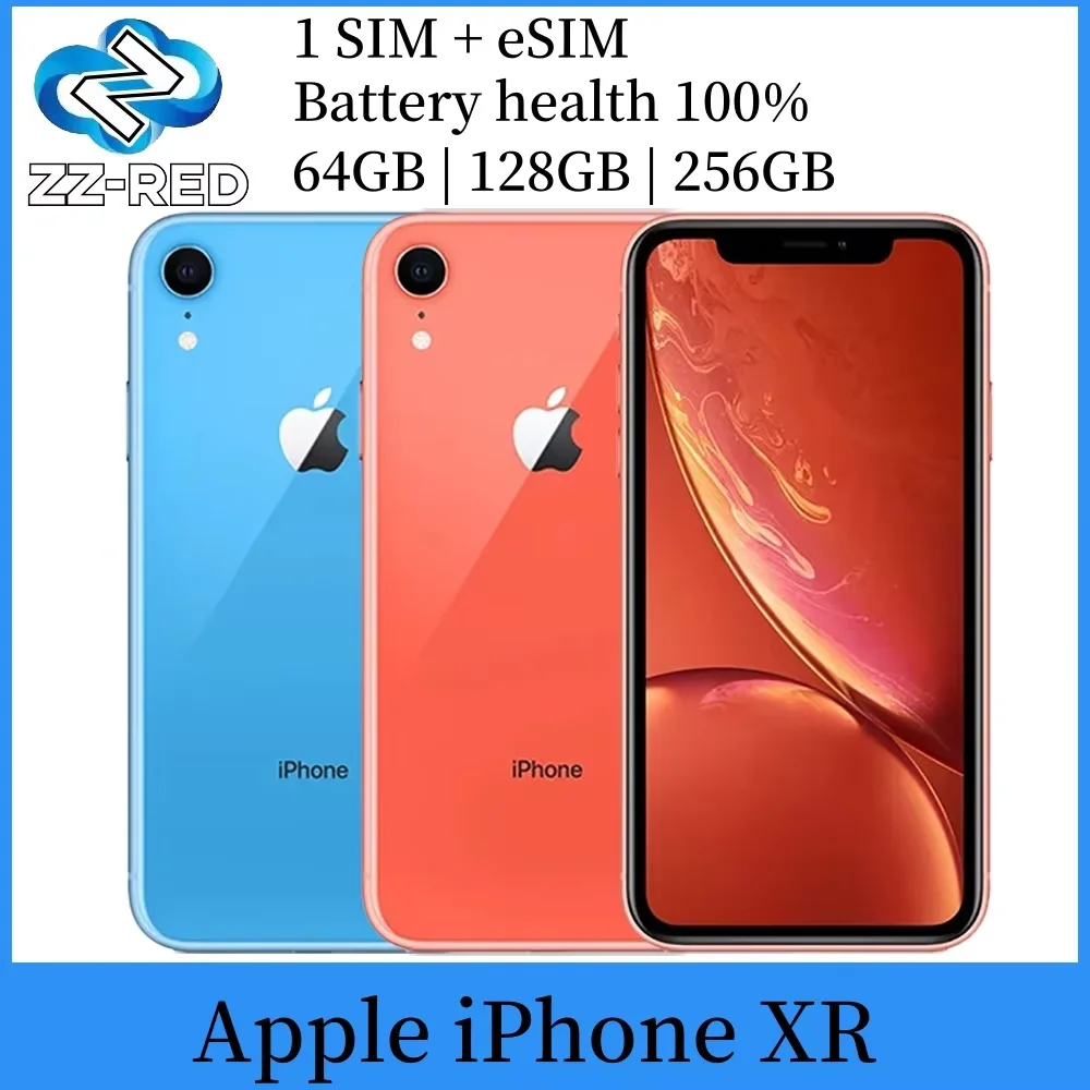 Original Apple iPhone XR 6.1" RAM 3GB ROM 64GB/128GB/256GB Smartphone A12 Bionic 4G LTE Hexa Core IOS Face ID NFC Cell Phone