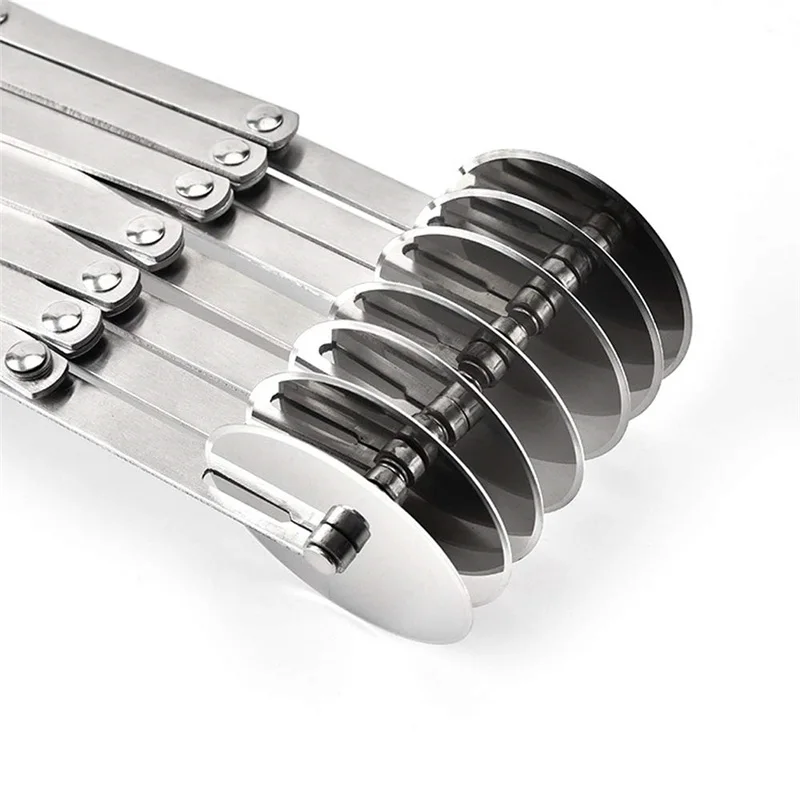 Pizza Cutter Roller Cutter Pizza Bakeware Pizza Knife Pizza Roller Pizza Roller Pin 3/5/7 Wheels Cutter Dough Divider Side Pasta Knife Flexible Roller Blade Pizza Pastry Peeler Stainless Steel Bakeware Tools