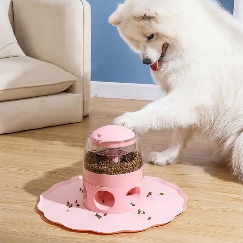 Pet self-service feeding machine Interactive Large Capacity Treat Toy Detachable Food Dispenser cat dog press food out toy