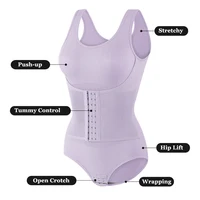 2025 New Bodysuit Shapewear With Zipper Belt Women Tummy Control Fajas Body Shaper Waist Trainer Slimming Cincher Corset Tops 3