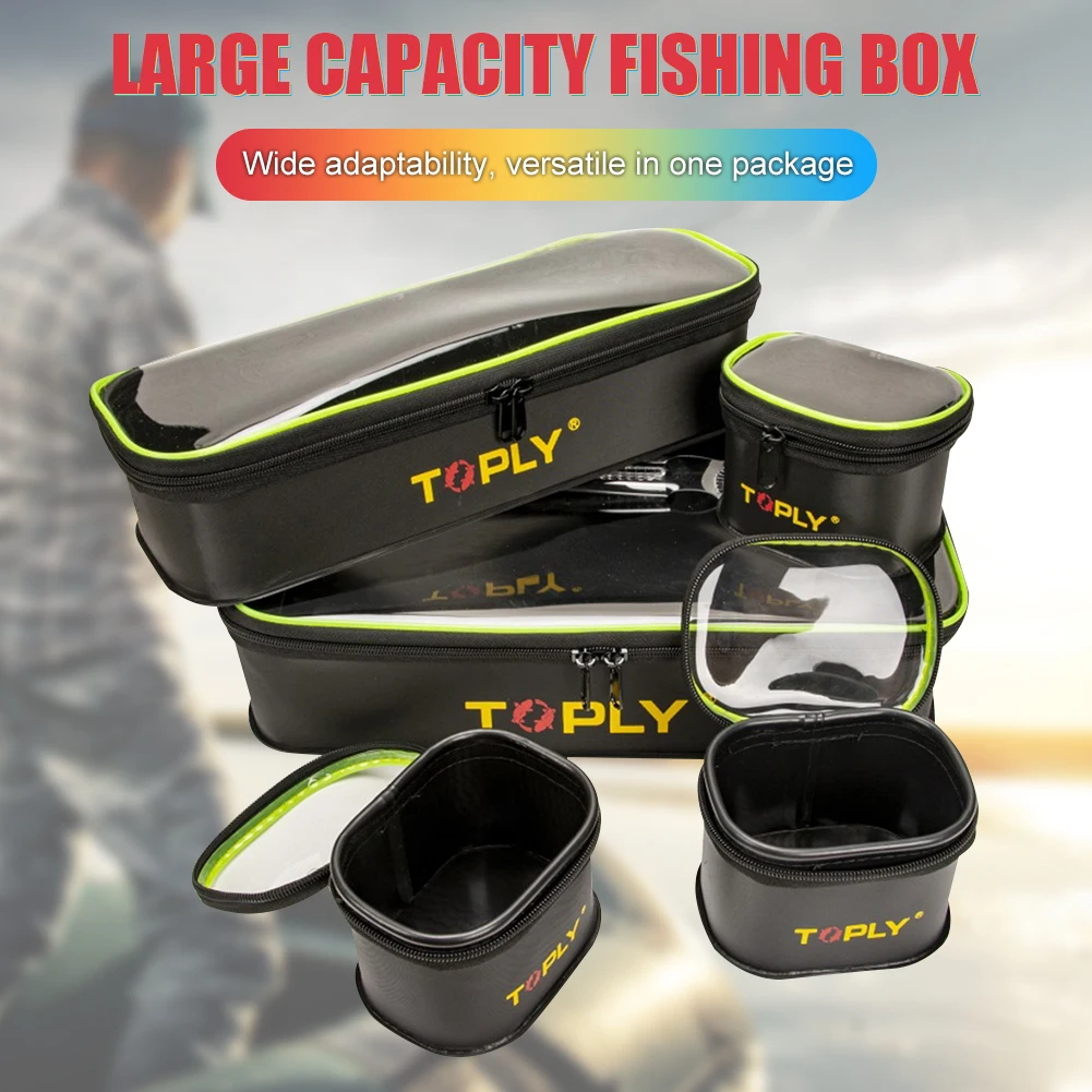 Secchio Pieghevole Per Pesca 40x25x22cm - Contenitore Pesci Vivi Con Coperchio Trasparente - Foto 1