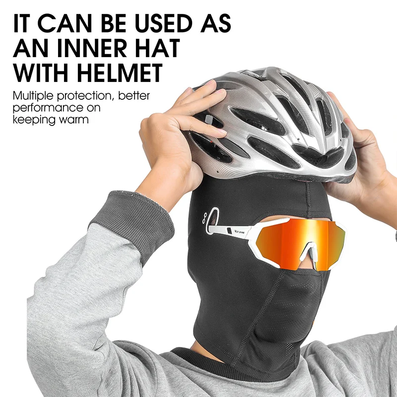 WEST BIKING Thermal Cycling Headgear Velvet Autumn&Winter Full Face Mask Windproof Breathable Motorcycle Bike Helmet Liner