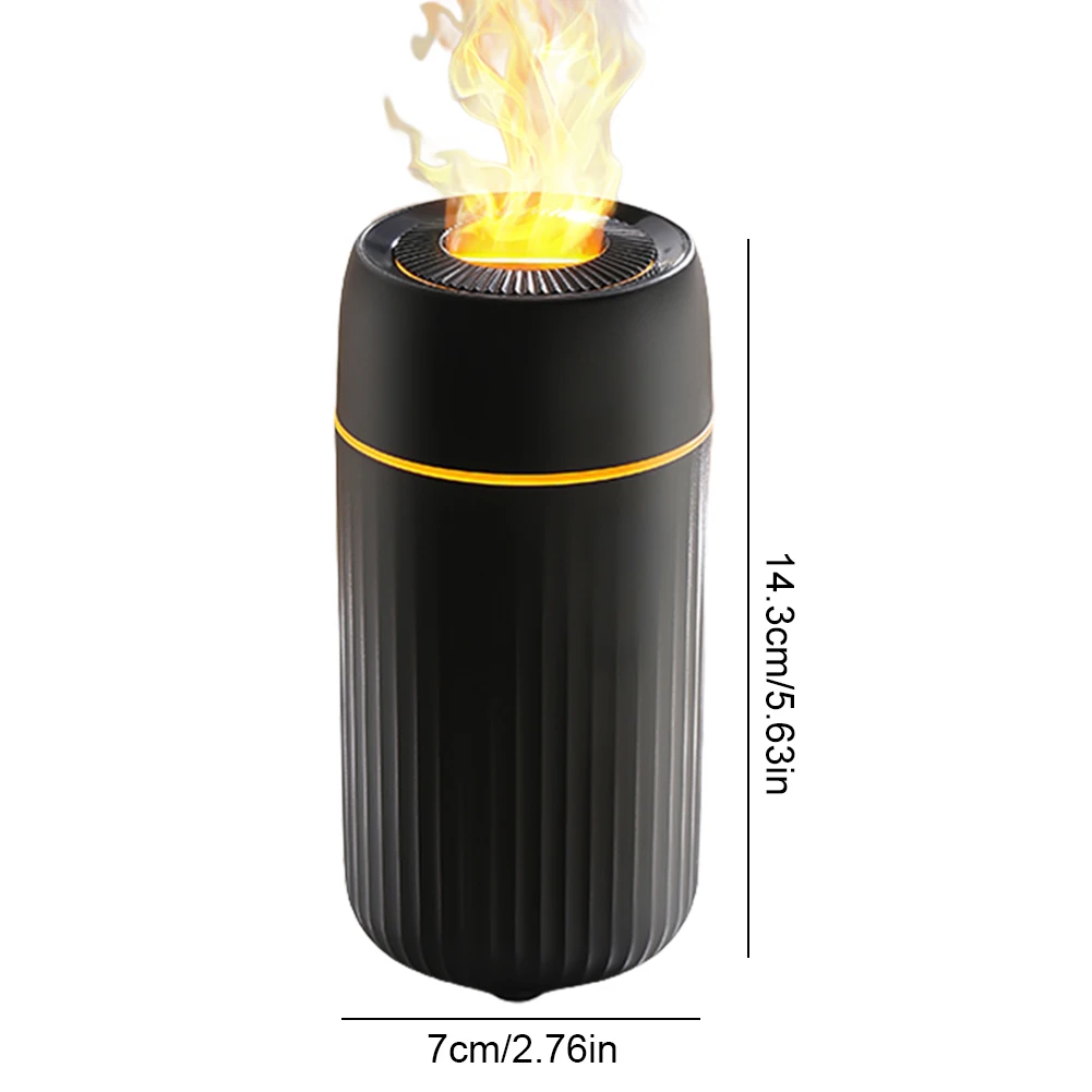 100ml Car Flame Humidifier Diffuser Type C Charging Auto Fire Flame Aromatherapy Diffuser Waterless Auto-Off for Car Decoration