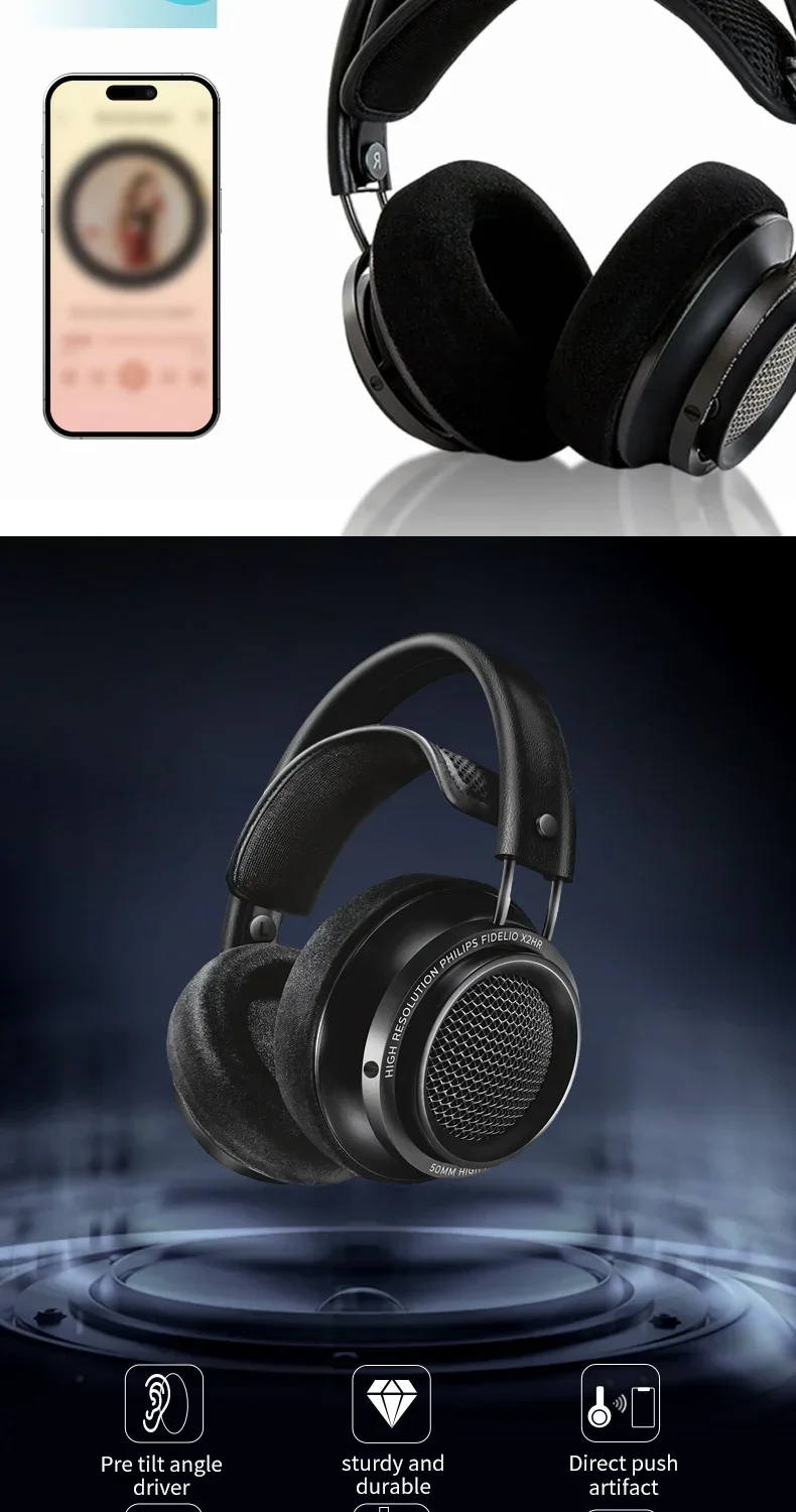 Philips Fidelio X2HR HiFi Wired Gaming Headphone with Mic
