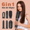 6 In 1 Hair Dryer Hot Comb Set Professional Curling Iron Hair Straightener Styling Tool Curler And Straightening Heating Brush 1
