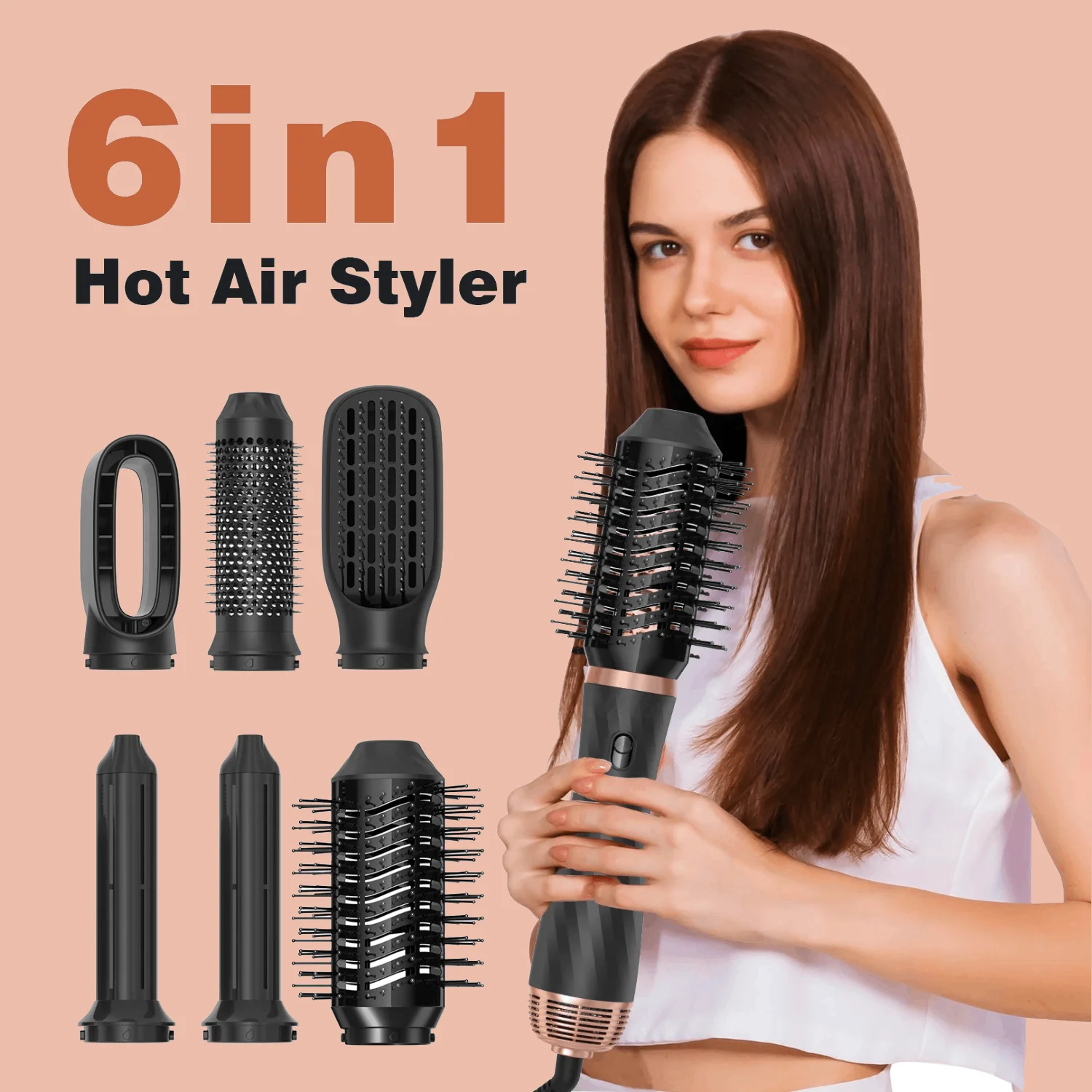 Cabelo Secador e Alisador Curling Iron Hot Comb Grupo Styling Tool Encrespador e Alisamento Escova de Aquecimento em Profissional