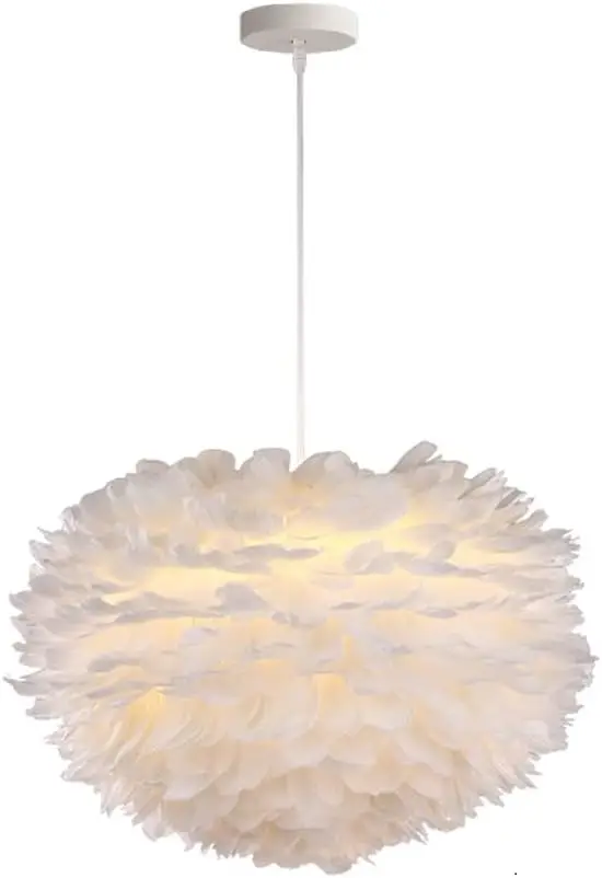 

Feather Chandelier Beautiful Pendant Light for Bedroom,Living Room,Girls Room Dinosaur Decorations for bedroom Mariposas decorat