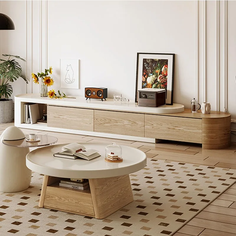 

Retro Italian Tv Stands Living Room Solid Wood Modern Shelves Pedestal Floor Designer Tv Cabinet Center Muebles Hogar Furniture