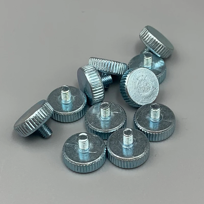 

M3 M4 M8 M10 OD 10mm 12mm 14mm 16mm 18mm 20mm Zinc Plated Carbon Steel GB835 Bolt Flat Thin Type Handle Knurled Hand Thumb Screw