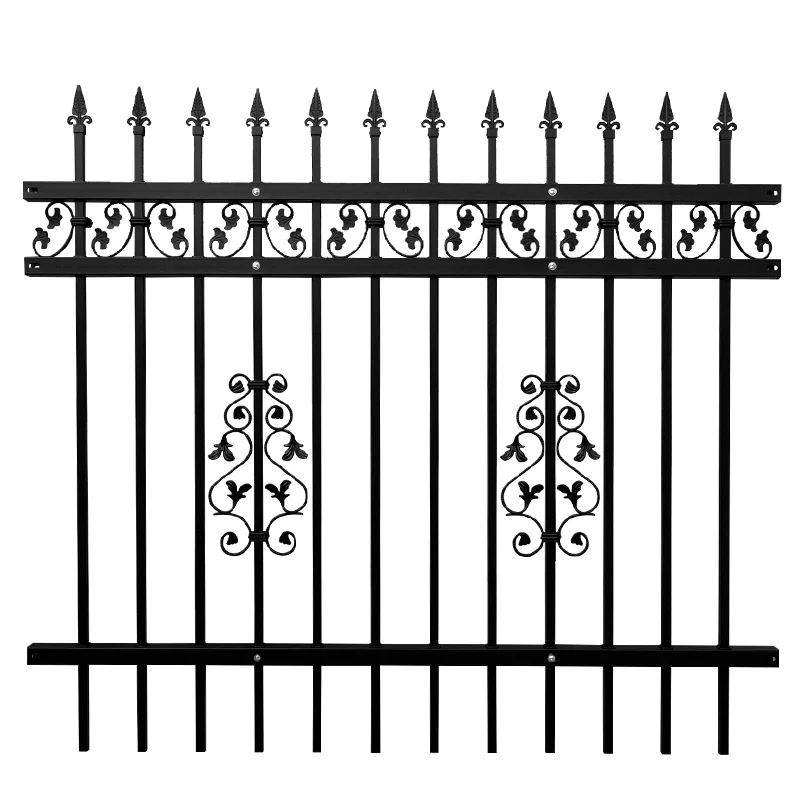 Wholesale Modern Wrought Iron Picket  Fencing Trellis Gates 5