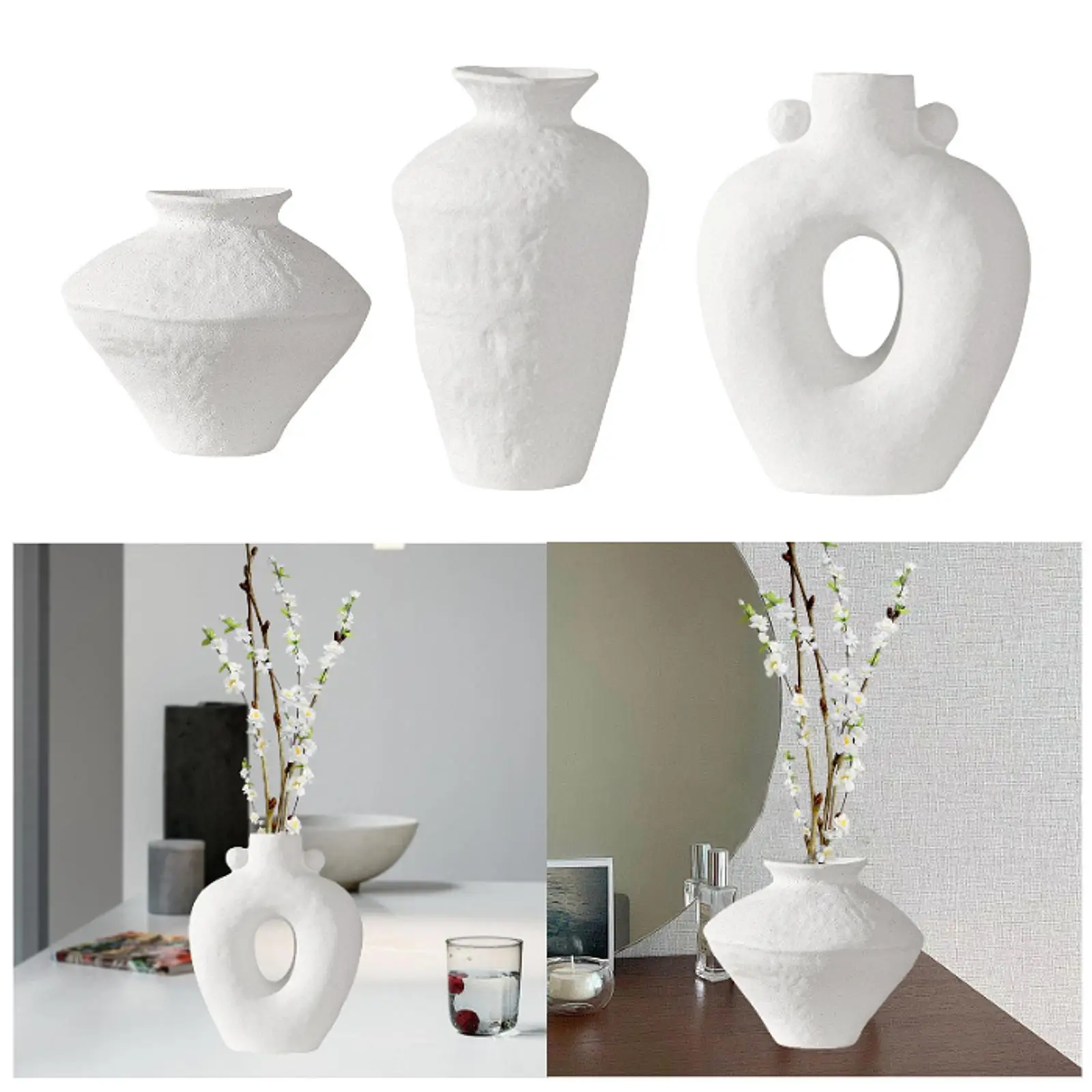 Ceramic Flower Vase,Minimalism Style Decoration,Nordic Style Modern Flower Pot,Art Vase for Desk Office Table Decoration Ceramic Flower Vase,Minimalism Style Decoration,Nordic Style Modern Flower Pot,Art Vase for Desk Office Table Decoration