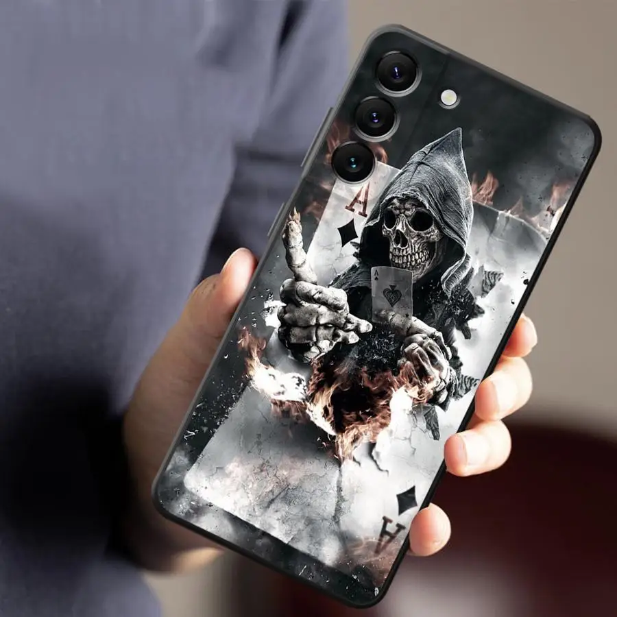 Grim Reaper Skull Phone Case - Sleek and Protective Design