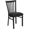 Heavy Duty Metal Dining Chair Ladder Back Design Foam Padded Seat Restaurant Café Kitchen Use 2
