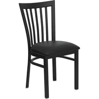 Heavy Duty Metal Dining Chair Ladder Back Design Foam Padded Seat Restaurant Café Kitchen Use 2