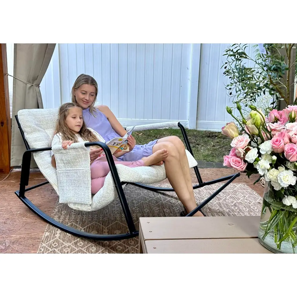 Oversized Double Papasan Rocking Chair 5