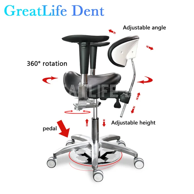 GreatLife Dent Comprehensive Treatment Luxury Foot Pedal Height Adjustable Dental Laboratory Equipment Instrument Dentist chair